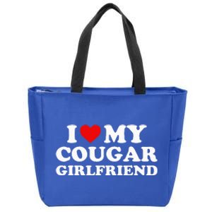 I Love My Cougar Girlfriend I Heart My Cougar Girlfriend GF Zip Tote Bag