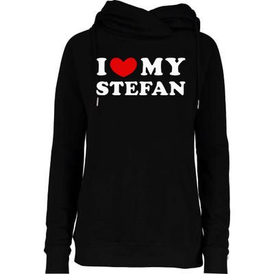 I Love My Stefan I Heart My Stefan Womens Funnel Neck Pullover Hood