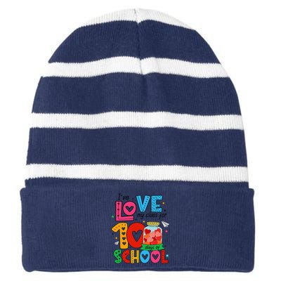 IVe Loved My Class For 100 Days Of School Teachers Pupils Striped Beanie with Solid Band