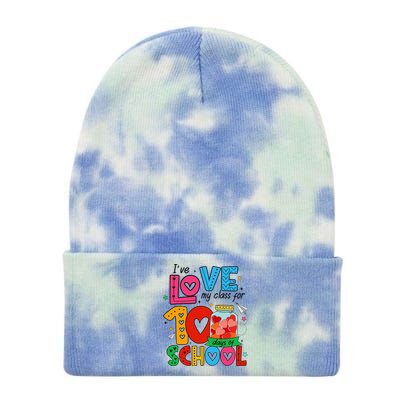 IVe Loved My Class For 100 Days Of School Teachers Pupils Tie Dye 12in Knit Beanie