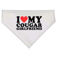 I Love My Cougar Girlfriend Funny USA-Made Doggie Bandana