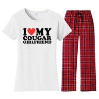 I Love My Cougar Girlfriend Funny Women's Flannel Pajama Set