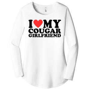 I Love My Cougar Girlfriend Funny Women's Perfect Tri Tunic Long Sleeve Shirt