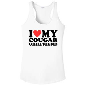 I Love My Cougar Girlfriend Funny Ladies PosiCharge Competitor Racerback Tank