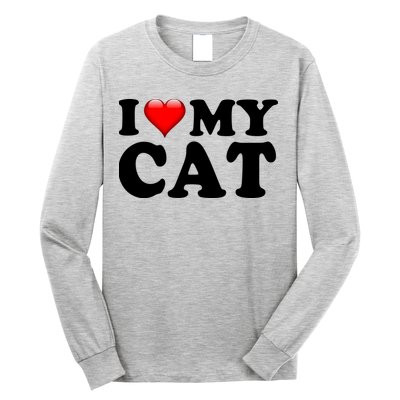 I Love My Cat Long Sleeve Shirt