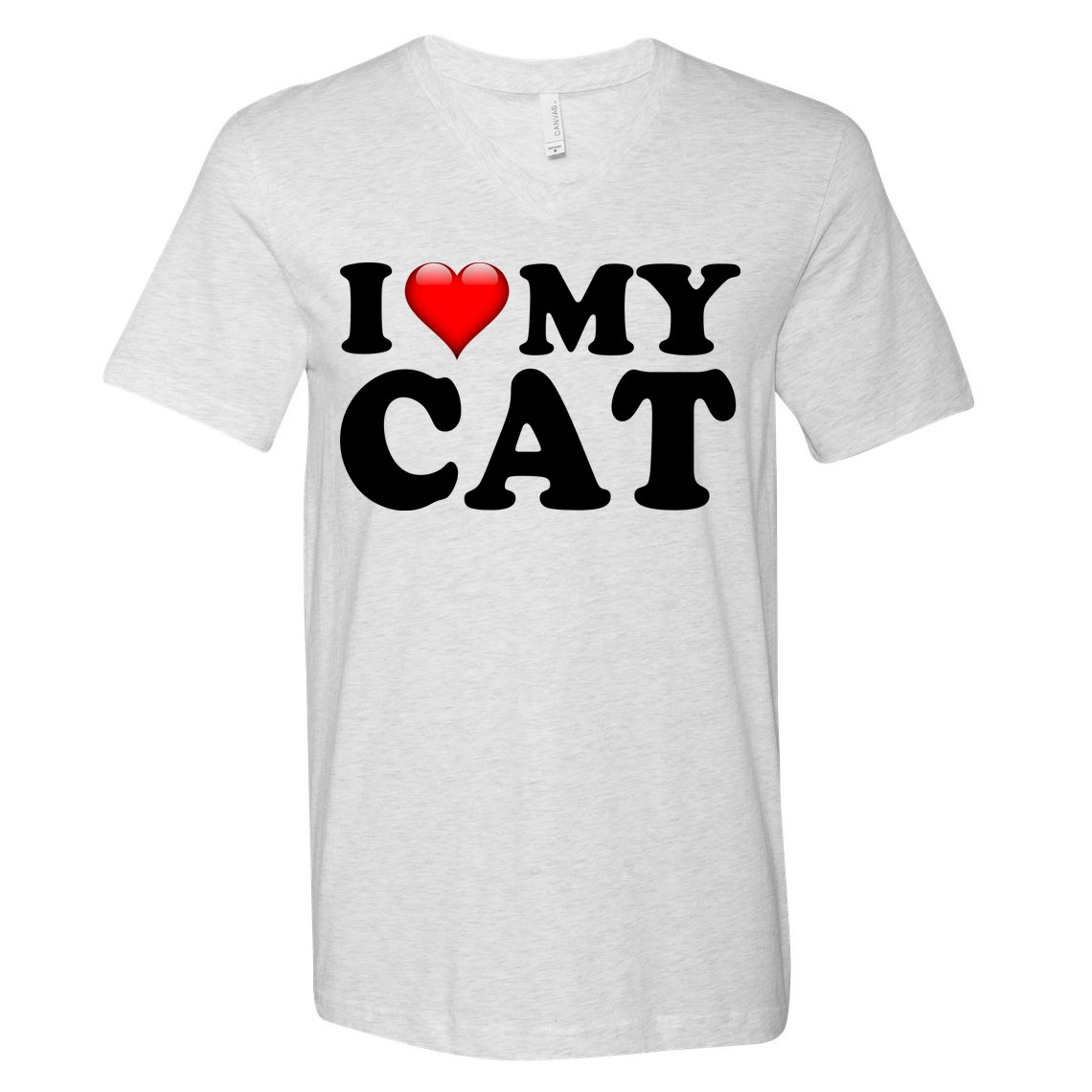I Love My Cat V-Neck T-Shirt