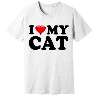 I Love My Cat Premium T-Shirt