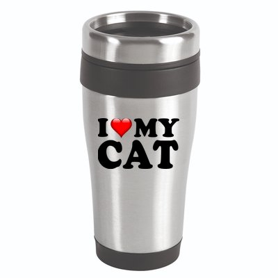 I Love My Cat 16oz Travel Tumbler