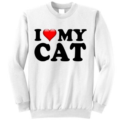I Love My Cat Sweatshirt