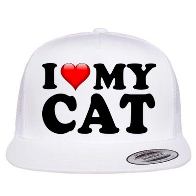 I Love My Cat Flatbill Hat