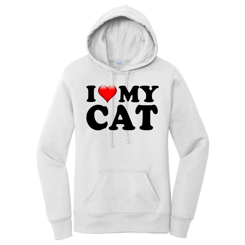 I Love My Cat Women's Pullover Hoodie