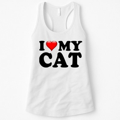 I Love My Cat Womens Tank Top