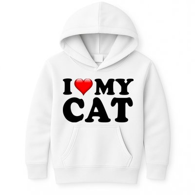 I Love My Cat Kids Hoodie