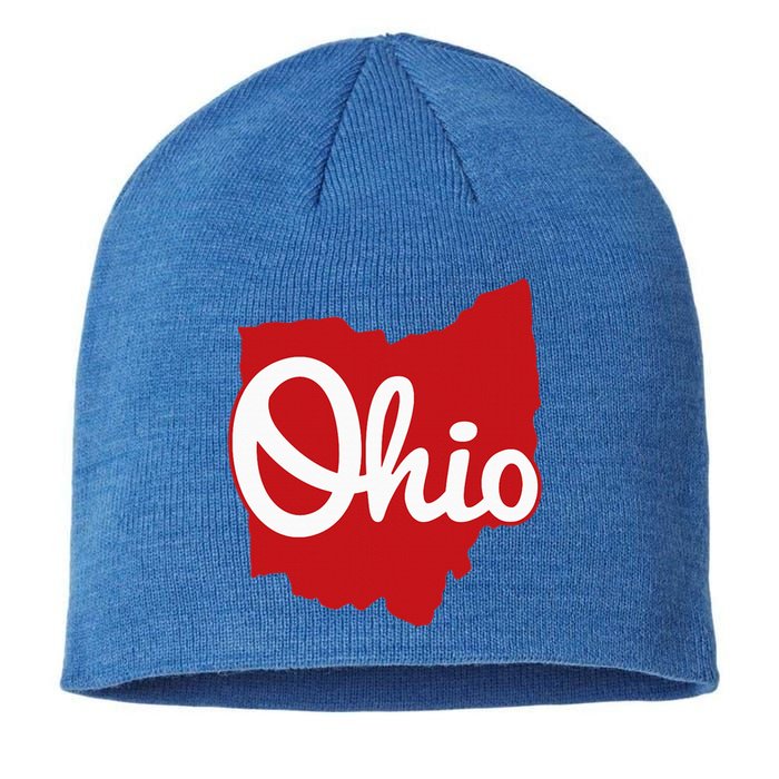 I Love My Ohio Home Script Ohio Sustainable Beanie