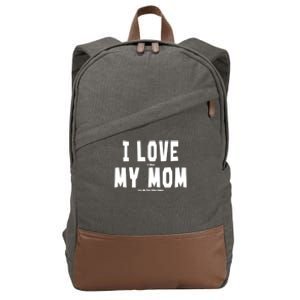 I Love My Mom Funny Sarcastic Video Games Gift Cotton Canvas Backpack