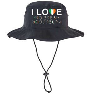 I Love My Irish Boyfriend Ireland Flag Relationship Gift Legacy Cool Fit Booney Bucket Hat