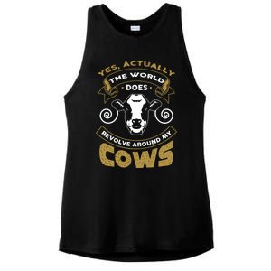 I Love My Cows Gift Funny Cows Gift Cute Gift Ladies PosiCharge Tri-Blend Wicking Tank