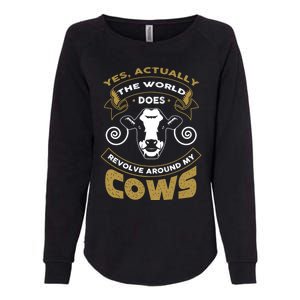 I Love My Cows Gift Funny Cows Gift Cute Gift Womens California Wash Sweatshirt