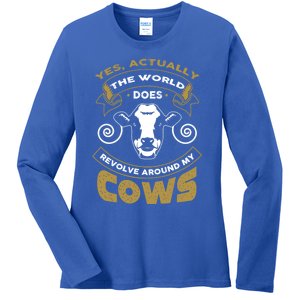 I Love My Cows Gift Funny Cows Gift Cute Gift Ladies Long Sleeve Shirt