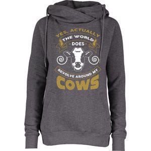 I Love My Cows Gift Funny Cows Gift Cute Gift Womens Funnel Neck Pullover Hood