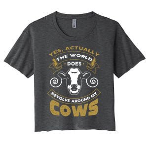 I Love My Cows Gift Funny Cows Gift Cute Gift Women's Crop Top Tee