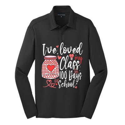 I've Loved My Class For 100 Days Of School Teacher Valentine Meaningful Gift Silk Touch Performance Long Sleeve Polo