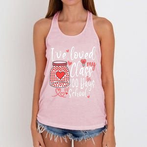 I've Loved My Class For 100 Days Of School Teacher Valentine Meaningful Gift Women's Knotted Racerback Tank