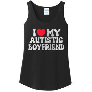 I Love My Autistic Boyfriend I Heart My Bf Girlfriend Ladies Essential Tank