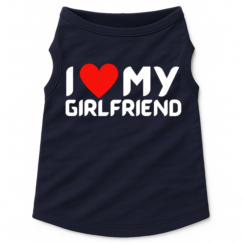 I Love My GF Girlfriend Heart Doggie Tank