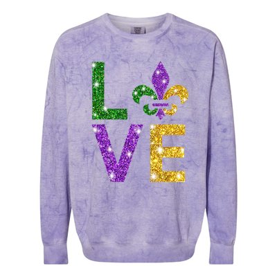 I Love Mardi Gras Mardi Gras Gift Gift Colorblast Crewneck Sweatshirt