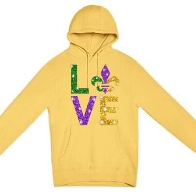 I Love Mardi Gras Mardi Gras Gift Gift Premium Pullover Hoodie