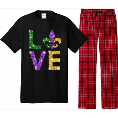 I Love Mardi Gras Mardi Gras Gift Gift Pajama Set