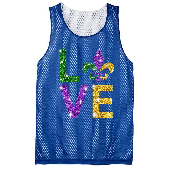 I Love Mardi Gras Mardi Gras Gift Gift Mesh Reversible Basketball Jersey Tank