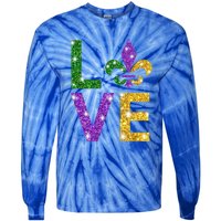 I Love Mardi Gras Mardi Gras Gift Gift Tie-Dye Long Sleeve Shirt