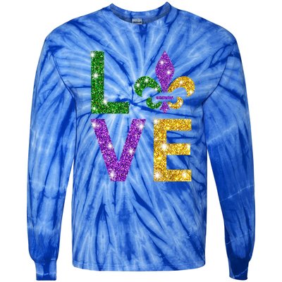 I Love Mardi Gras Mardi Gras Gift Gift Tie-Dye Long Sleeve Shirt