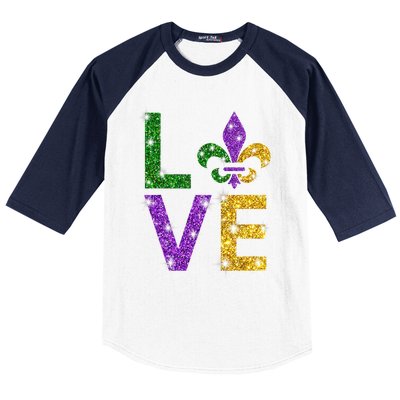 I Love Mardi Gras Mardi Gras Gift Gift Baseball Sleeve Shirt