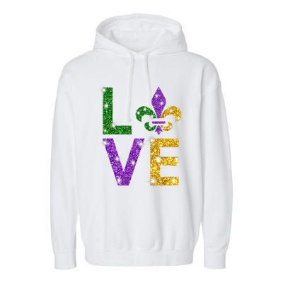 I Love Mardi Gras Mardi Gras Gift Gift Garment-Dyed Fleece Hoodie