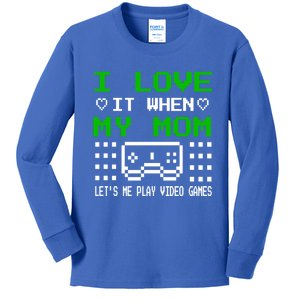 I Love My Mom Gamer N Video Games MotherS Day Gift Kids Long Sleeve Shirt