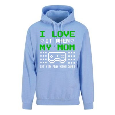 I Love My Mom Gamer N Video Games MotherS Day Gift Unisex Surf Hoodie