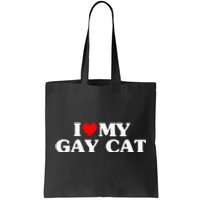 I Love My Cat Funny Tote Bag