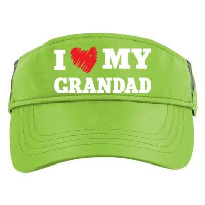 I Love My Grandad Favorite Family Member Valentines Gift Adult Drive Performance Visor