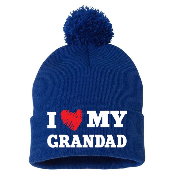 I Love My Grandad Favorite Family Member Valentines Gift Pom Pom 12in Knit Beanie