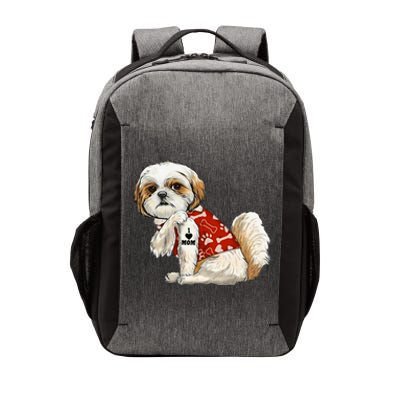 I Love Mom Tattoo Shih Tzu Mom Funny MotherS Day Gift Vector Backpack