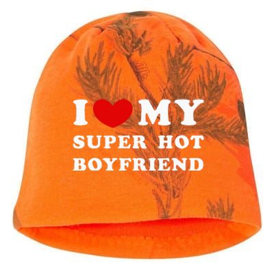 I Love My Super Hot Boyfriend I Heart My Boyfriend Kati - Camo Knit Beanie