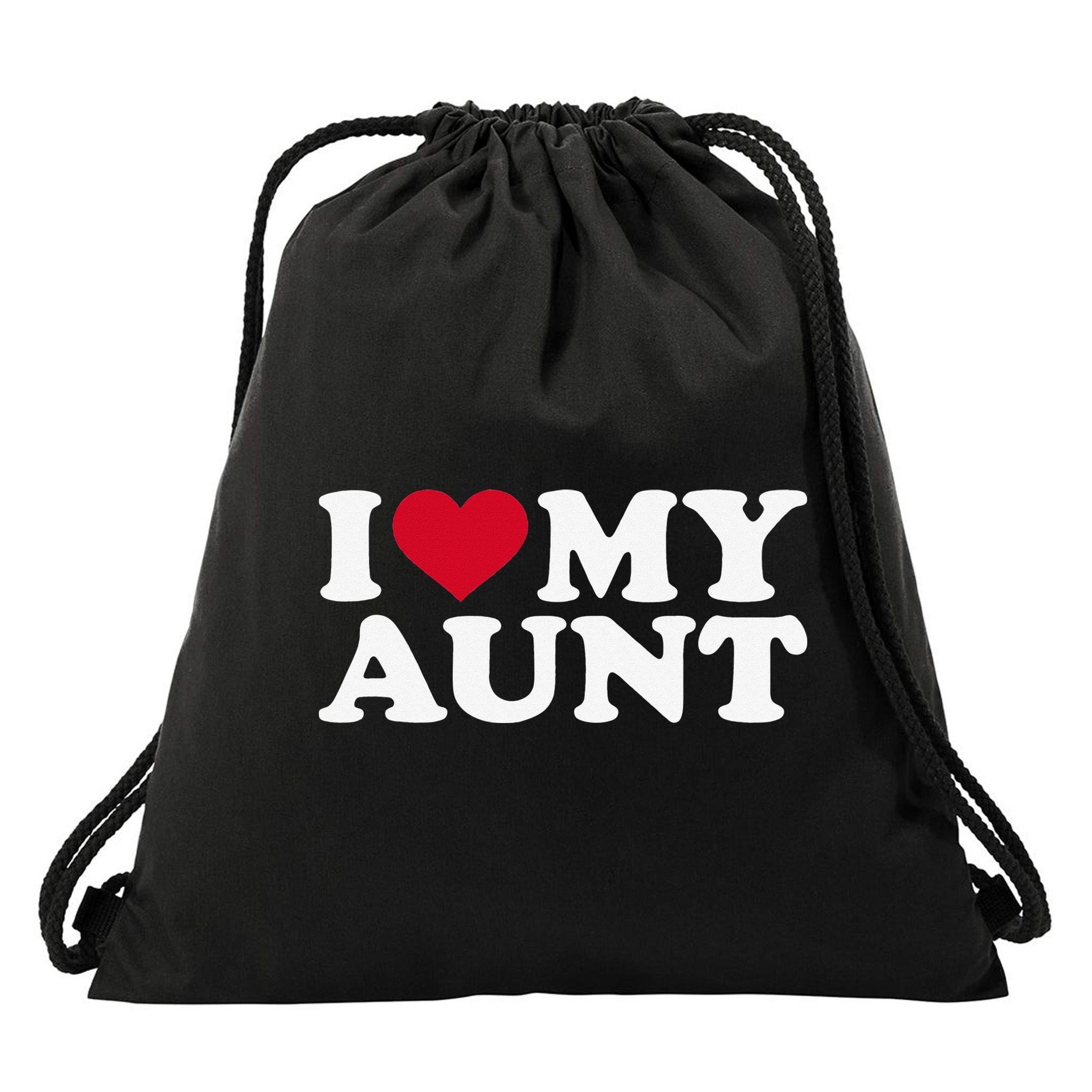 I love my aunt Drawstring Bag