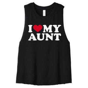 I love my aunt Women's Racerback Cropped Tank