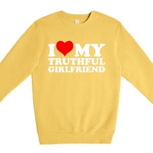 I Love My Truthful Friend Cool Gift Premium Crewneck Sweatshirt