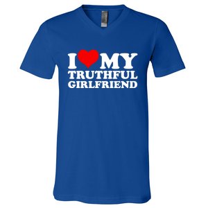 I Love My Truthful Friend Cool Gift V-Neck T-Shirt