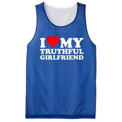 I Love My Truthful Friend Cool Gift Mesh Reversible Basketball Jersey Tank