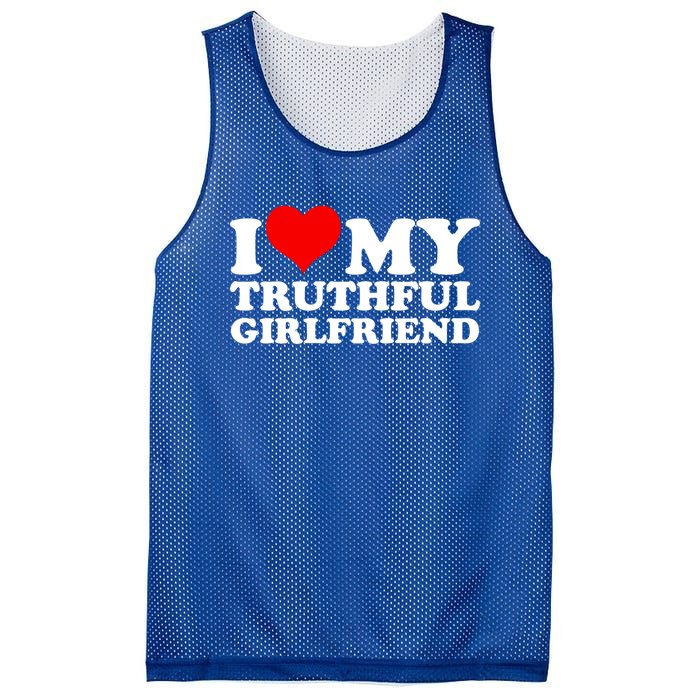 I Love My Truthful Friend Cool Gift Mesh Reversible Basketball Jersey Tank